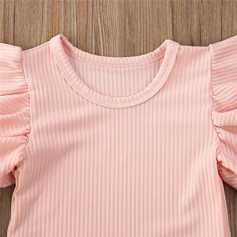0-18months Newborn Baby Girl Rompers Ruffle Short Sleeve Bodysuit For Infant Girls Solid Black Pink White Summer