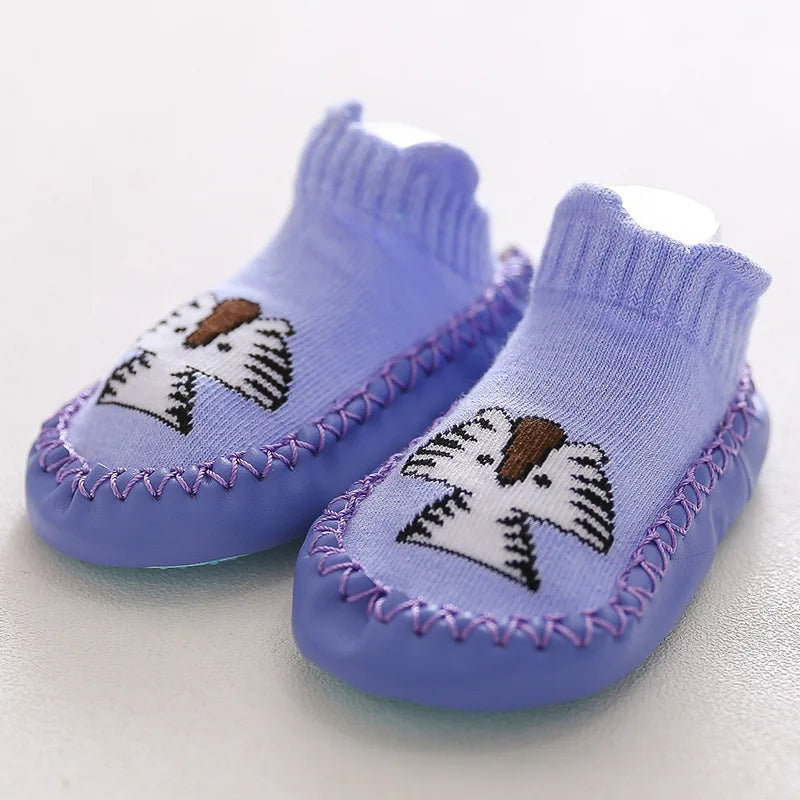 Baby Socks Slippers With Rubber Soles Girl Boy Infant Newborn Children Floor Socks Shoes Anti Slip Soft Sole Toddlers