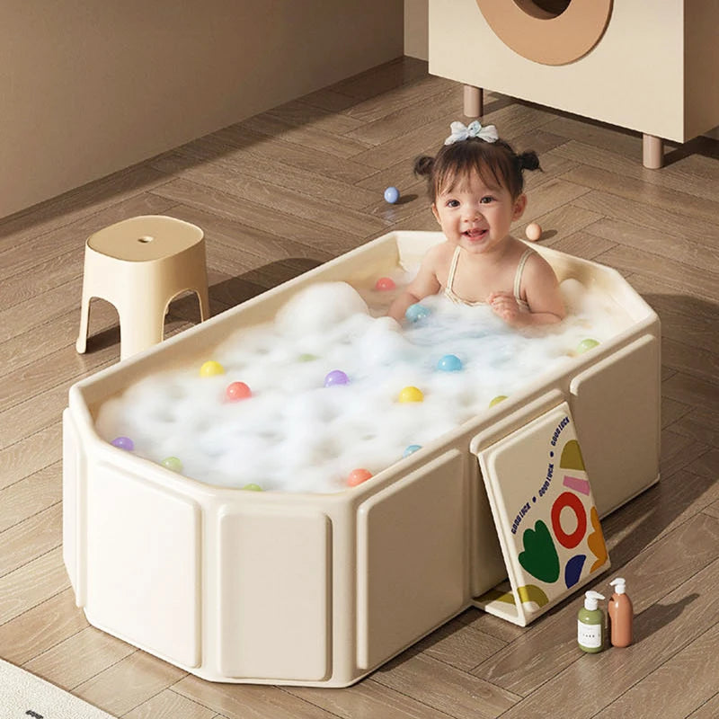 Folding Baby Bath Tub Keep Warm Portable Newborn Bathtub with Free Toys Baby Care Infant Bath Products Baby Shower