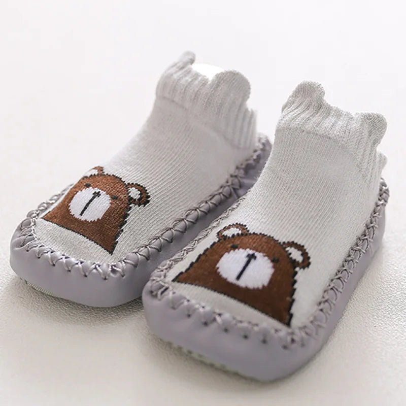 Baby Socks Slippers With Rubber Soles Girl Boy Infant Newborn Children Floor Socks Shoes Anti Slip Soft Sole Toddlers