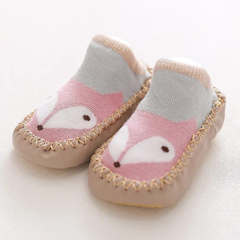 Baby Socks Slippers With Rubber Soles Girl Boy Infant Newborn Children Floor Socks Shoes Anti Slip Soft Sole Toddlers