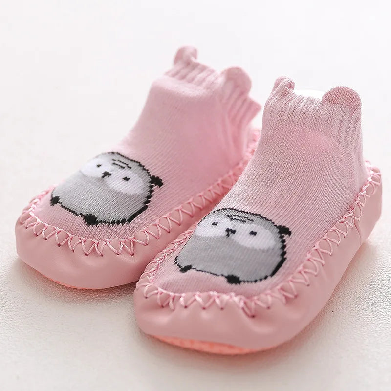 Baby Socks Slippers With Rubber Soles Girl Boy Infant Newborn Children Floor Socks Shoes Anti Slip Soft Sole Toddlers