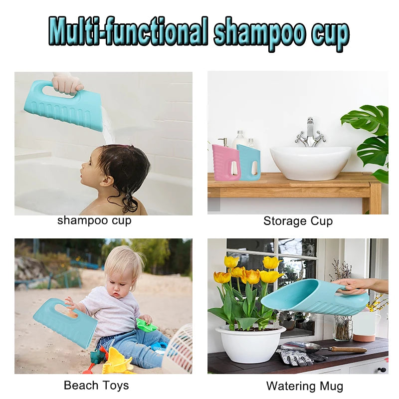 Baby Shampoo Cup Eva Soft Material  Child Washing Hair Cup Kids Bath Tool Multifunctional Bathroom Products