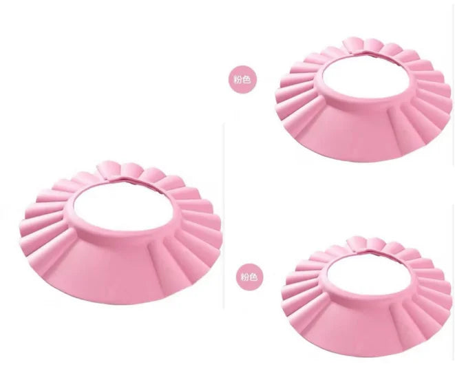 Baby Shower Soft Cap Adjustable Hair Wash Hat for Kids Ear Protection Safe Children Shampoo Bathing Shower Protect