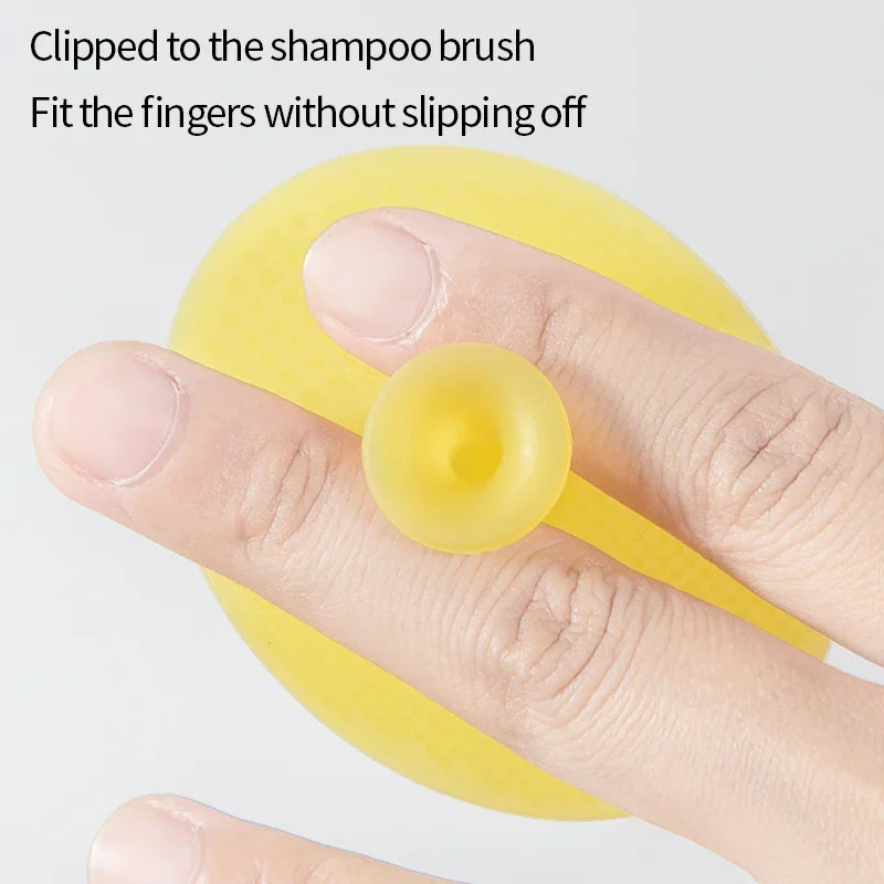 Silicone Shampoo Brush for Baby Infant Bathing Soft Silicone Boys Kids Shower Brush Head Hair Washing Massage Brushes