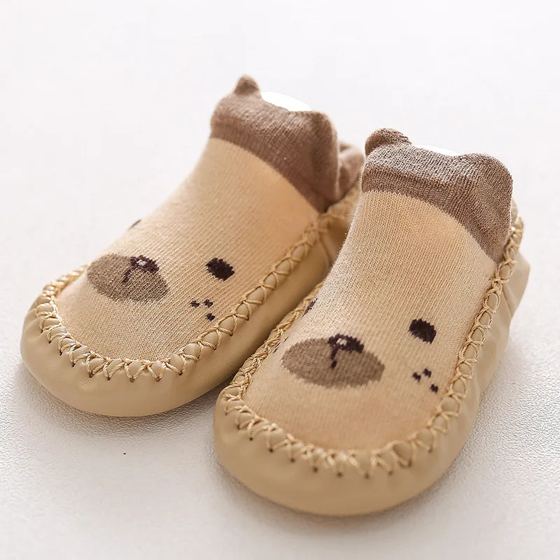 Baby Socks Slippers With Rubber Soles Girl Boy Infant Newborn Children Floor Socks Shoes Anti Slip Soft Sole Toddlers