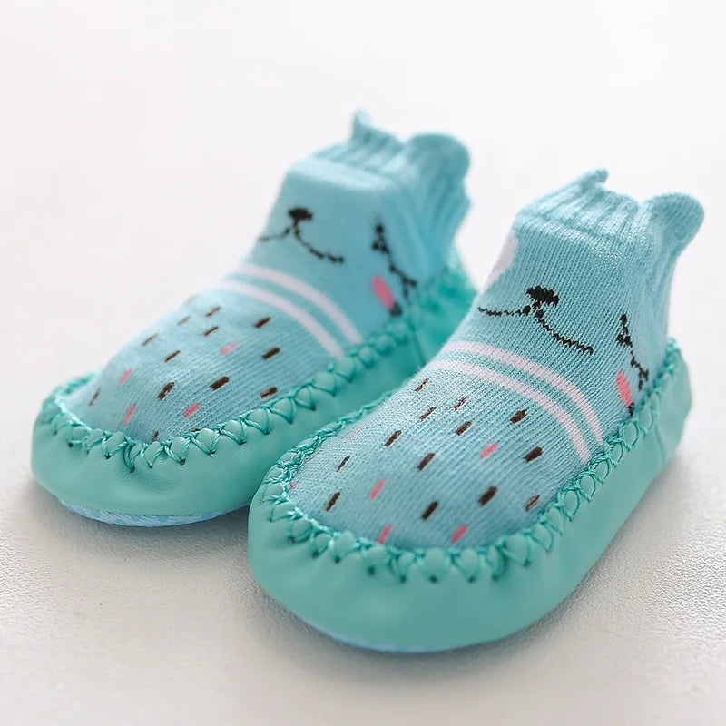 Baby Socks Slippers With Rubber Soles Girl Boy Infant Newborn Children Floor Socks Shoes Anti Slip Soft Sole Toddlers