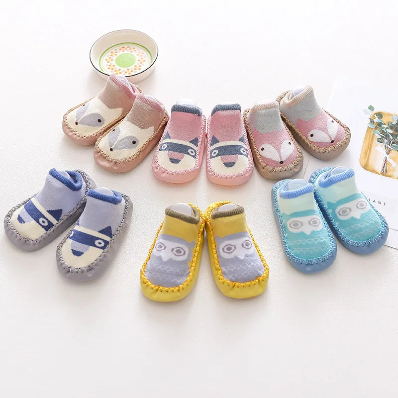 Baby Socks Slippers With Rubber Soles Girl Boy Infant Newborn Children Floor Socks Shoes Anti Slip Soft Sole Toddlers