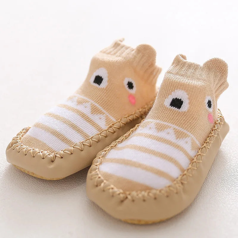 Baby Socks Slippers With Rubber Soles Girl Boy Infant Newborn Children Floor Socks Shoes Anti Slip Soft Sole Toddlers