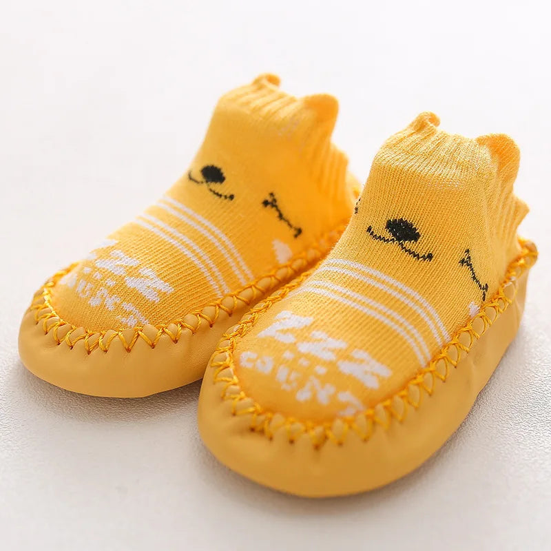 Baby Socks Slippers With Rubber Soles Girl Boy Infant Newborn Children Floor Socks Shoes Anti Slip Soft Sole Toddlers