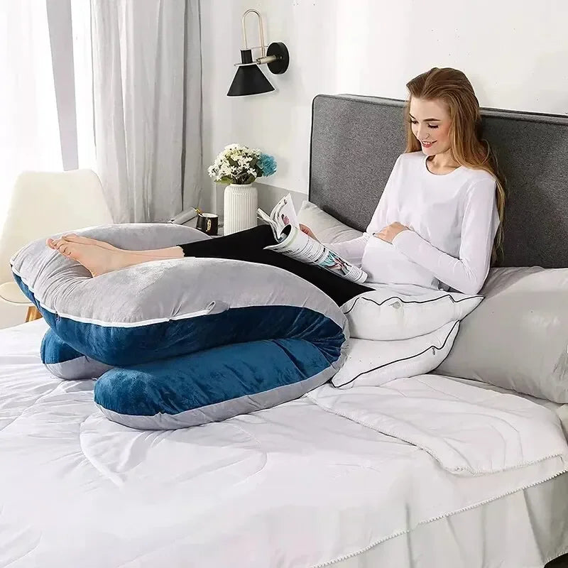 Multifunctional Pregnant Women's Pillow Side Lying Pillow Pure Cotton Detachable and Washable U-shaped Napping Pillow