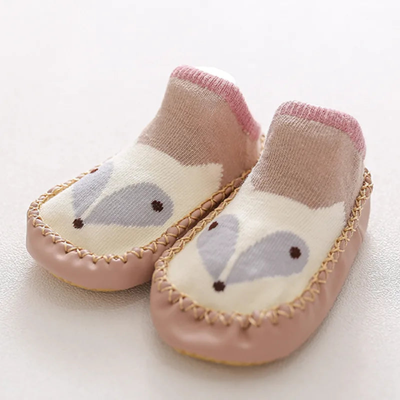 Baby Socks Slippers With Rubber Soles Girl Boy Infant Newborn Children Floor Socks Shoes Anti Slip Soft Sole Toddlers