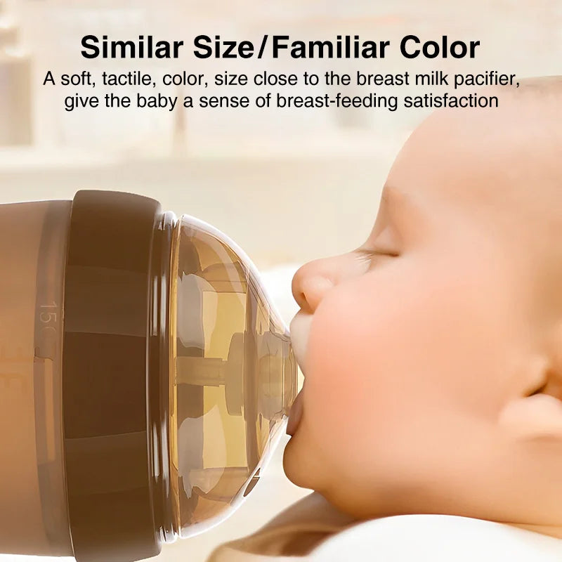 150ML/250ML Portable Baby Bottle Slicone Feeding Bottle With Handle Baby drop-resistant Bottles Newborn Bottle