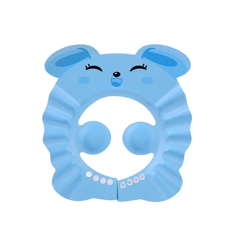 Baby Shower Soft Cap Adjustable Hair Wash Hat for Kids Ear Protection Safe Children Shampoo Bathing Shower Protect
