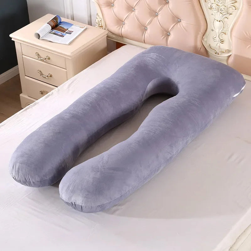 140x70cm 3000g 6.6lb Soft Pregnant Pillow U Type Lumbar Pillow Multi Function Side Protect Cushion for Pregnancy Women