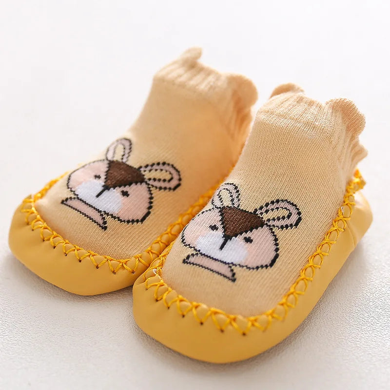 Baby Socks Slippers With Rubber Soles Girl Boy Infant Newborn Children Floor Socks Shoes Anti Slip Soft Sole Toddlers