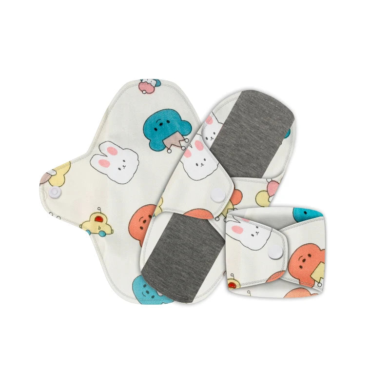 Babyshow 3pcs Menstrual Postpartum Reusable Panty Liner Graphene Daily Pads Period Relief Women Care Reusable