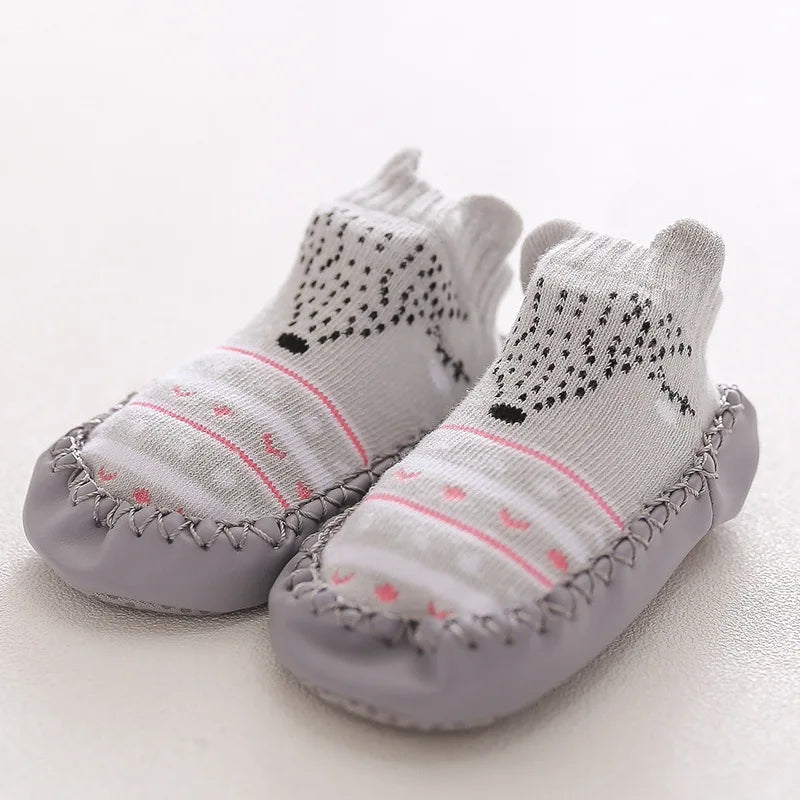 Baby Socks Slippers With Rubber Soles Girl Boy Infant Newborn Children Floor Socks Shoes Anti Slip Soft Sole Toddlers