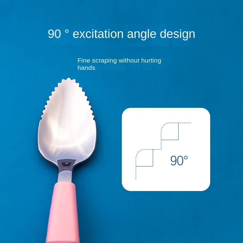 Fruit Scraping Mud Spoon Baby Food Feeding Spoon Two Heads Soft Silicone Easy To Eat Fruit Spoon Baby Feeder Utensils