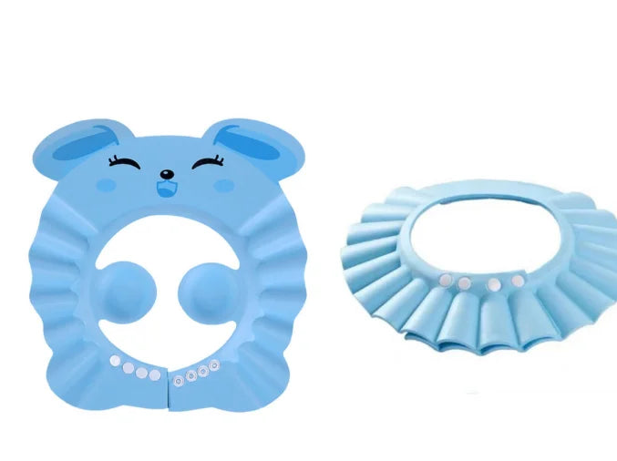 Baby Shower Soft Cap Adjustable Hair Wash Hat for Kids Ear Protection Safe Children Shampoo Bathing Shower Protect