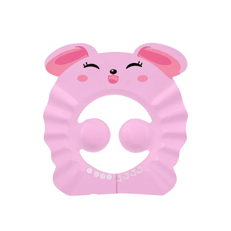 Baby Shower Soft Cap Adjustable Hair Wash Hat for Kids Ear Protection Safe Children Shampoo Bathing Shower Protect