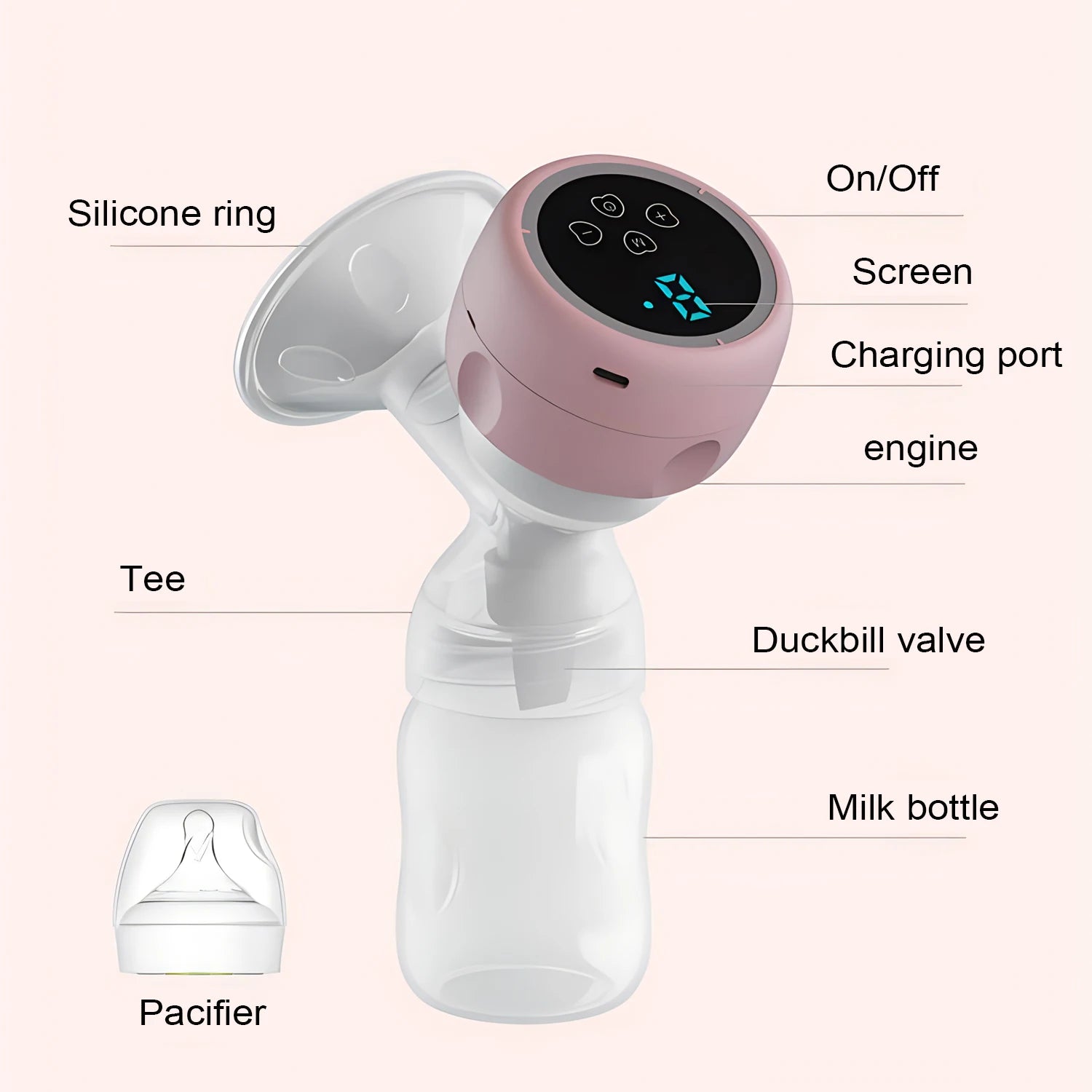 Breast Pump Baby Electric Suction Milk Pump Feeding Breasts Pumps Milk Bottle Sucking Postpartum Supplies Quality Safety