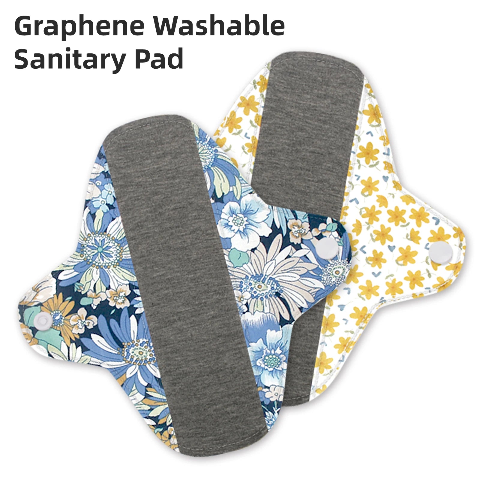 Babyshow 3pcs Menstrual Postpartum Reusable Panty Liner Graphene Daily Pads Period Relief Women Care Reusable